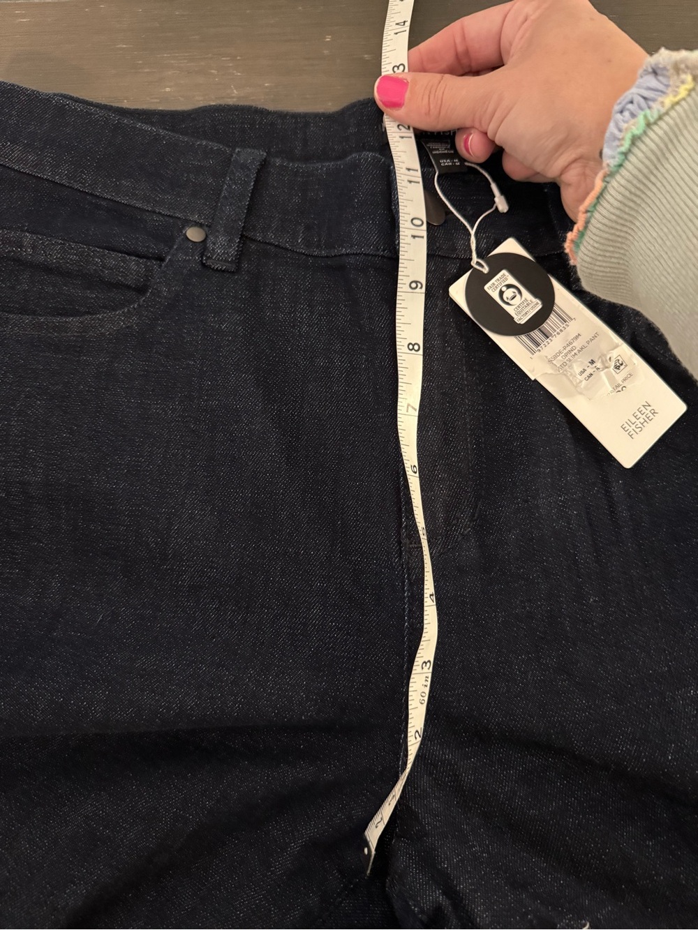 NWT Eileen Fisher Organic Cotton High Waist Slim Ankle Jeans Size Medium - Picture 8 of 10